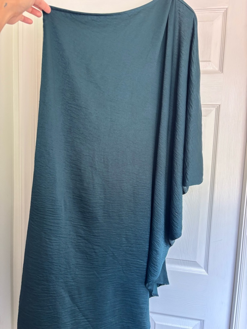 KLD Satin Drape One Shoulder Dress